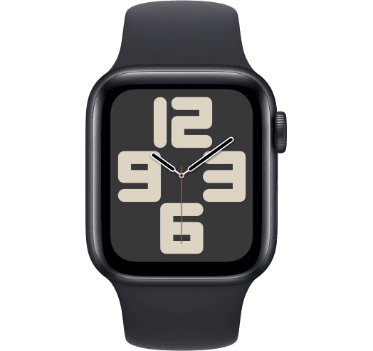Apple Watch SE 40mm 2024 GPS Midnight Aluminum Case with Midnight Sport Band S/M