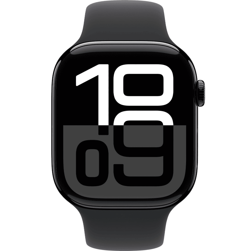 Смарт-часы Apple Watch Series 10 46mm Jet Black Aluminum Case with Black Sport Band M/L
